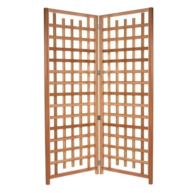All Things Cedar 2-Piece" Outdoor Single Trellis Handcrafted for Climbing Plants with Snug-Fitting Parts and Sanded Finish for Patio Privacy Screens