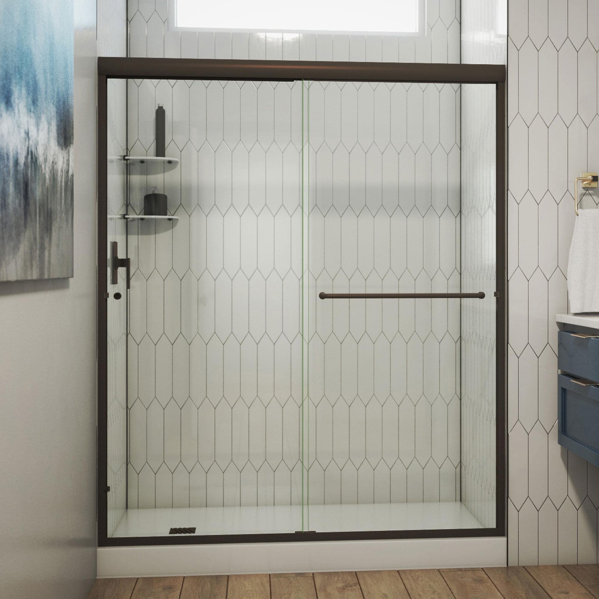 Alliance Pro 56" W x 76" H Bypass Semi-Frameless Shower Door with ClearMax Technology