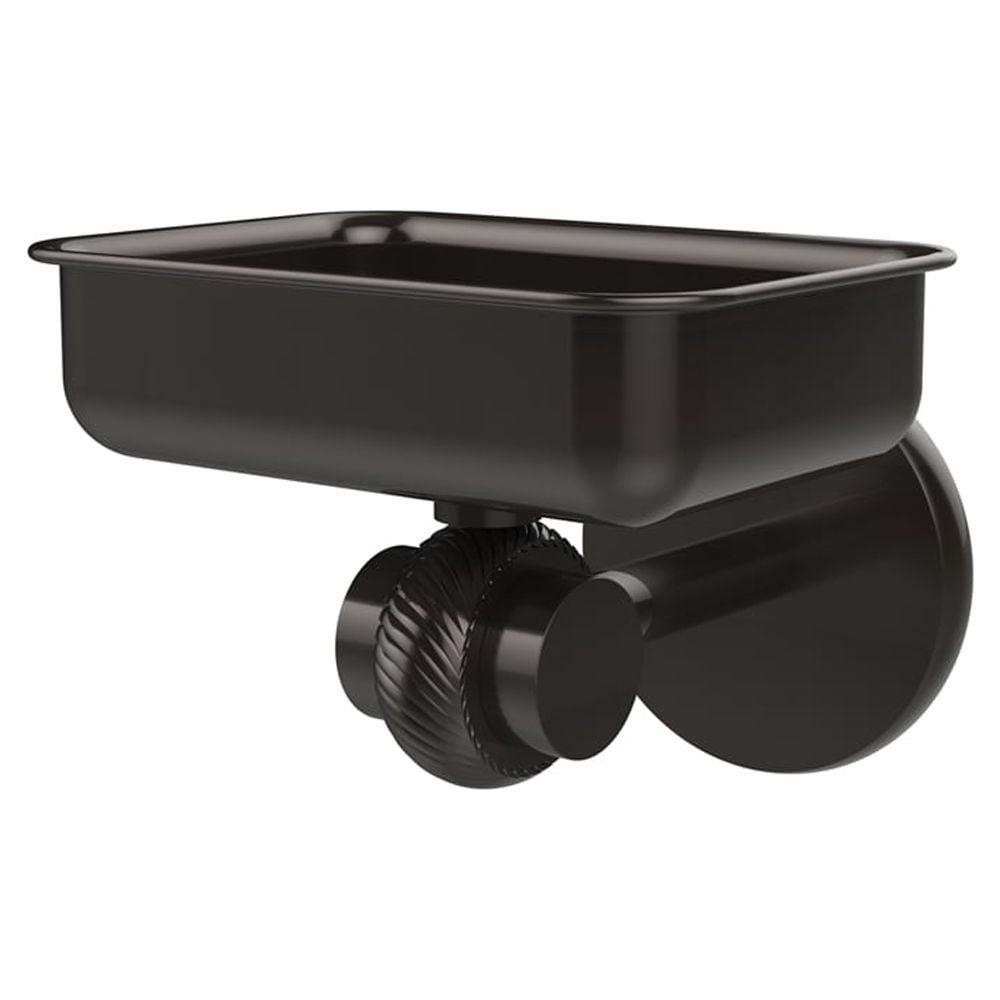 Orbit Two Oil Rubbed Bronze Wall-Mounted Soap Dish with Twisted Accents