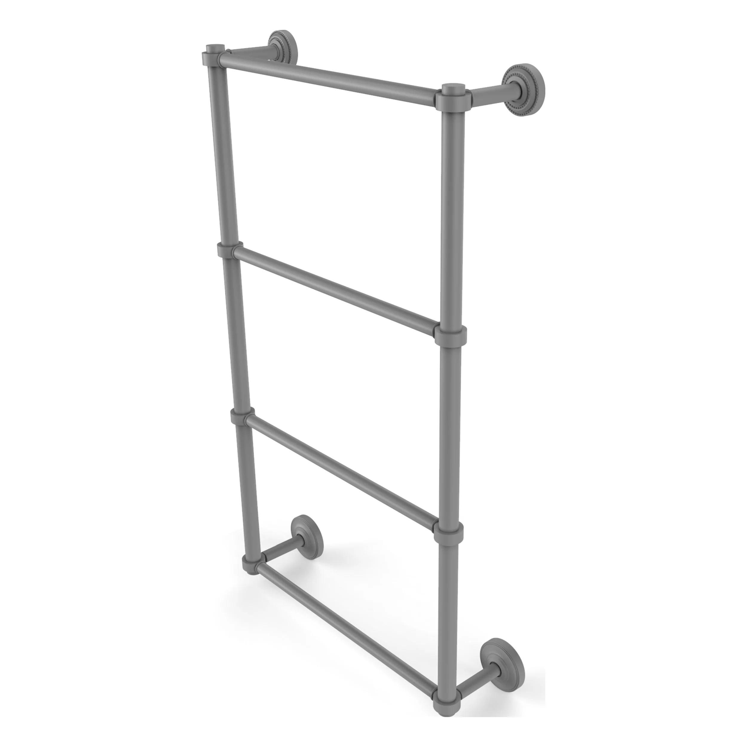 Matte Gray 36" 4-Tier Ladder Towel Bar