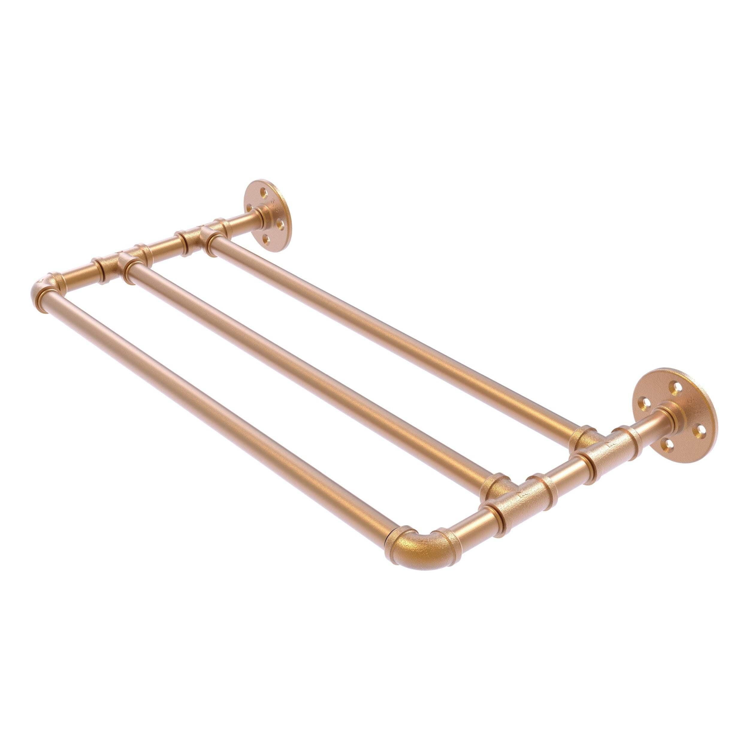 Avondale 18" Industrial Brushed Bronze Wall Mounted Towel Shelf