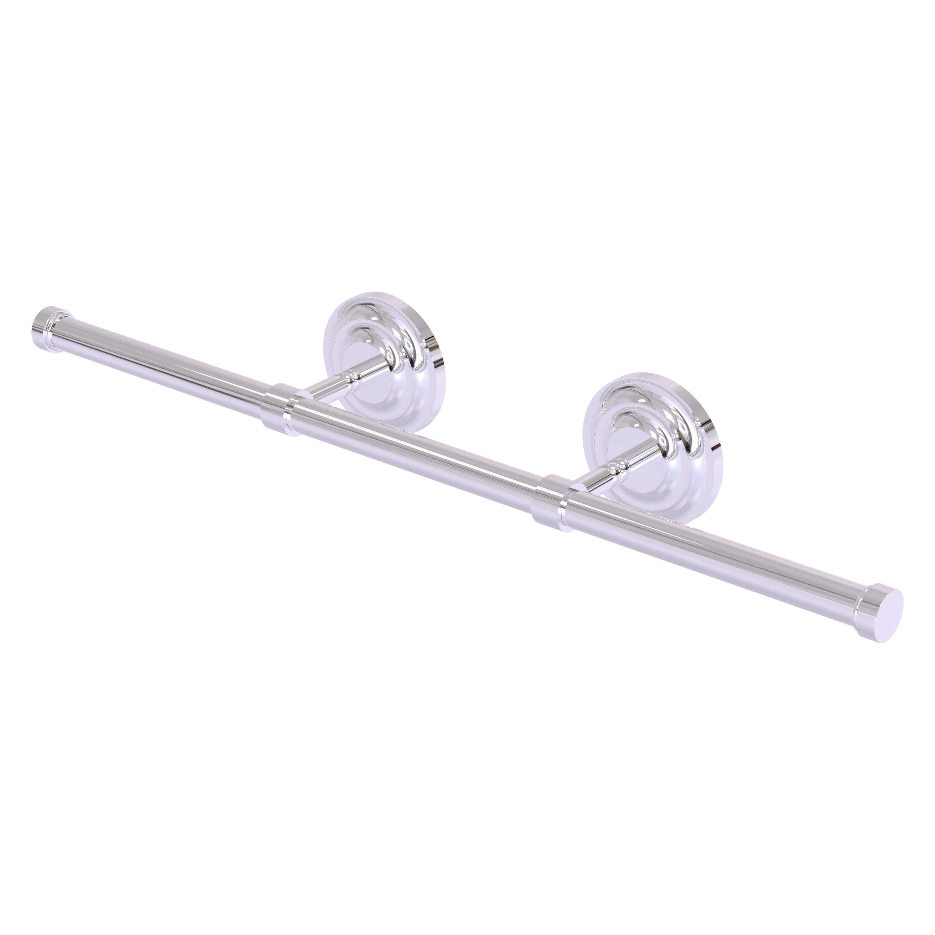 Polished Chrome Wall Mounted Brass Towel Holder Set