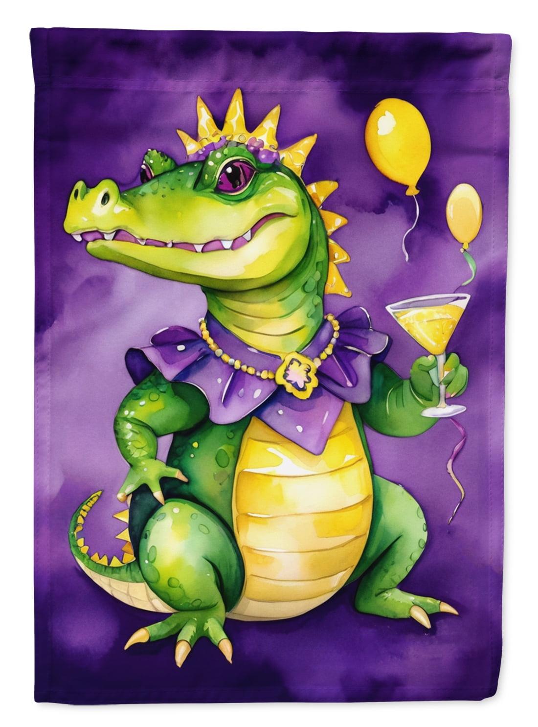 Caroline's Treasures Double Sided 40'' H x 28'' W Polyester Mardi Gras House Flag