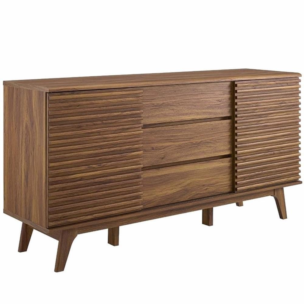 Modway Render 63 Sideboard Buffet Table or TV Stand - Walnut