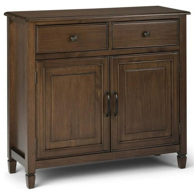 Simpli Home Connaught 40"W Solid Wood 2-Shelf Entryway Storage Cabinet with 2 Storage Drawers & Reviews | Wayfair