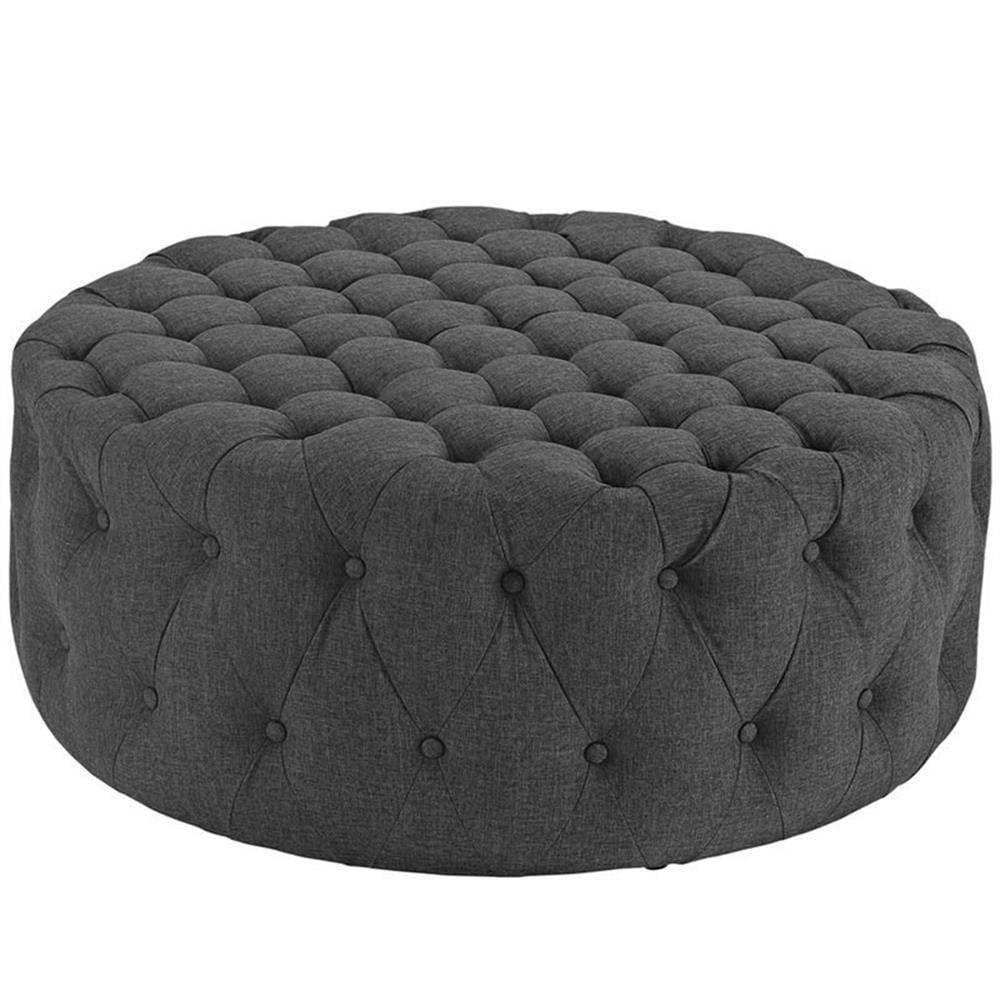 Modway Copper Grove Harrison Blue Amour Fabric Ottoman
