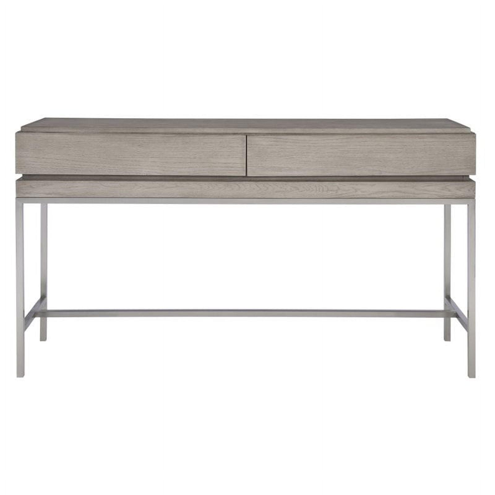 Uttermost Kamala Oak MDF and Stainless Steel Console Table in Mushroom Gray