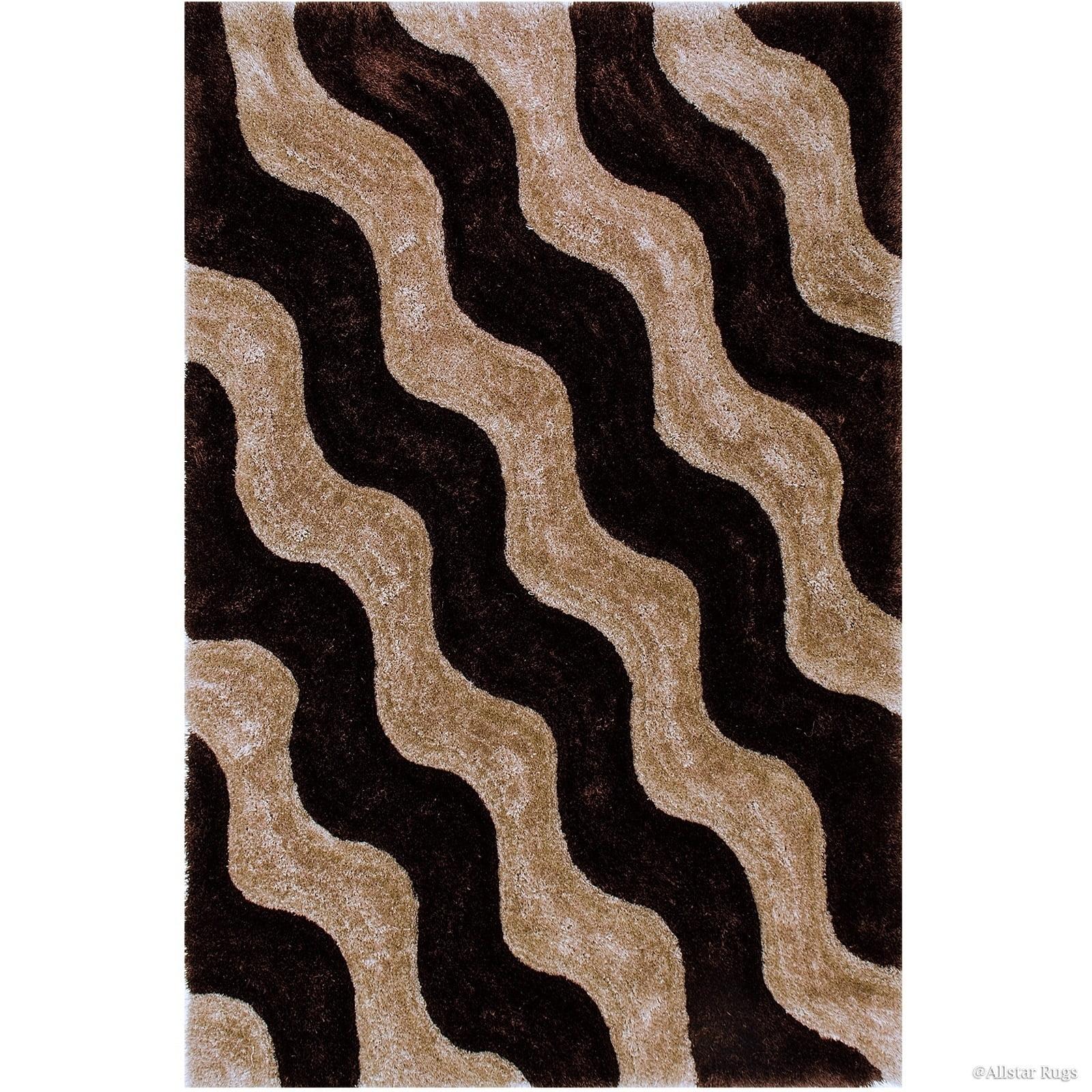 Coco Geometric Tufted Shag Synthetic 5' x 7' Rug