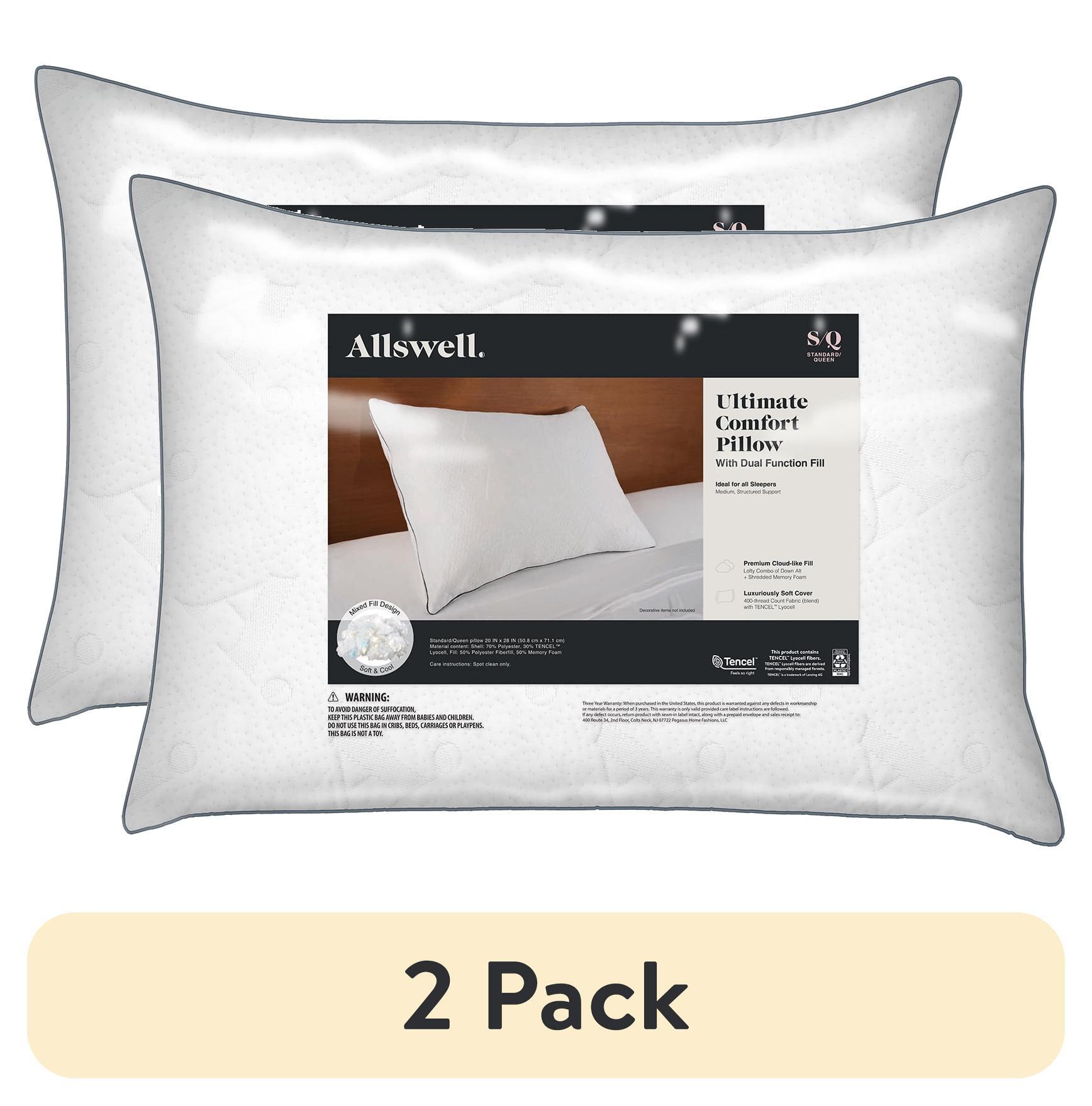 Allswell Ultimate Comfort Bed Pillow, Standard/Queen, 2 Pack