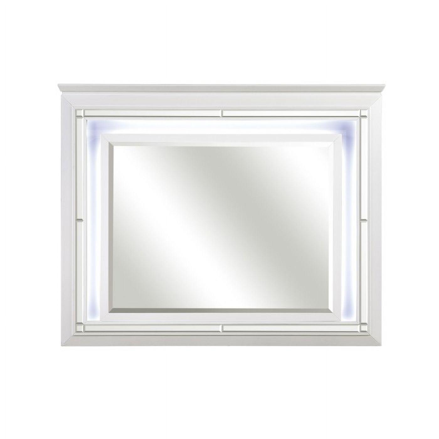 Allura Collection Elegantly Illuminated Mirror with Beveled Accent and LED Backlight