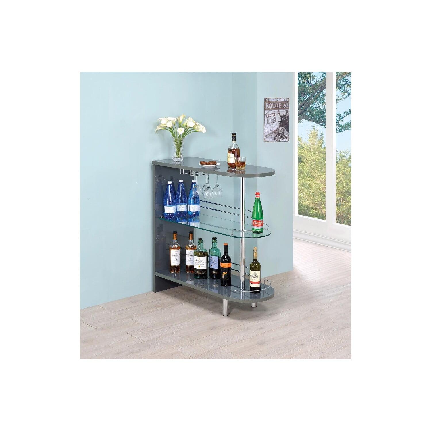 Alluring Contemporary Bar Table, Gray