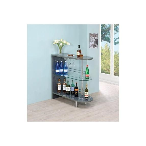 Alluring Contemporary Bar Table, Gray