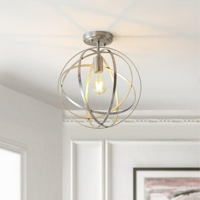 Alma 13" Metal LED Flush Mount, Nickel