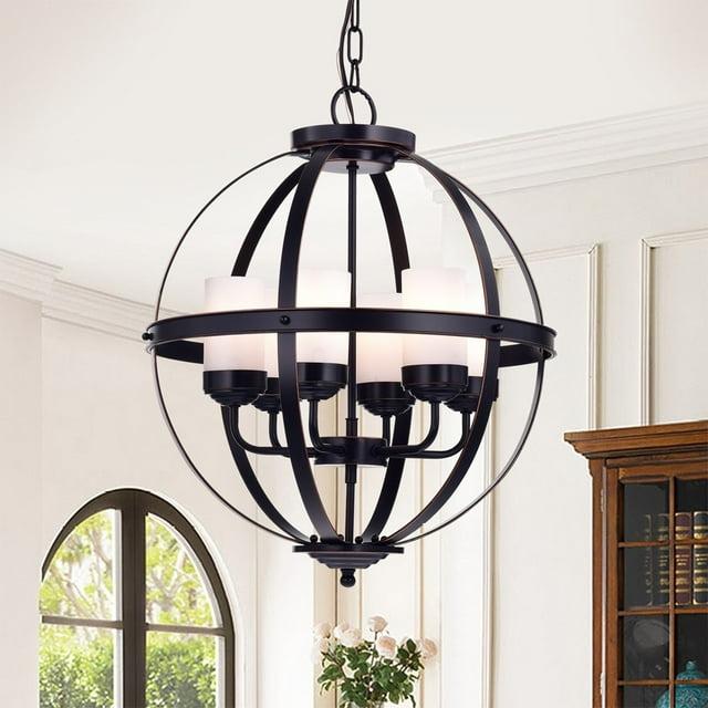 Almog Oil Rubbed Bronze 19-inch Round Pendant Light