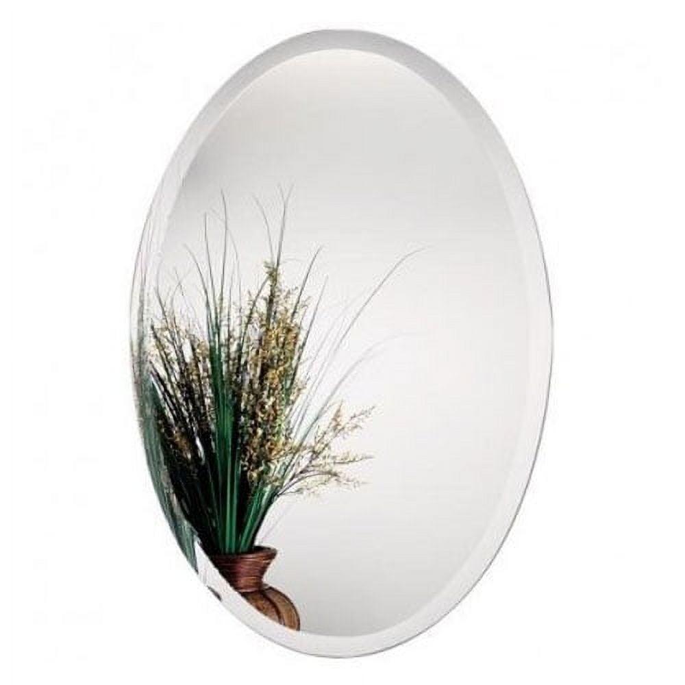 Elegant Full-Length Oval Frameless Vanity Bathroom Mirror