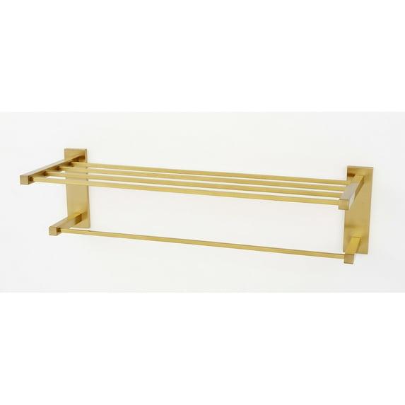 Alno Inc Contemporary II 2 Piece Metal Bracket Shelf with Towel Bar