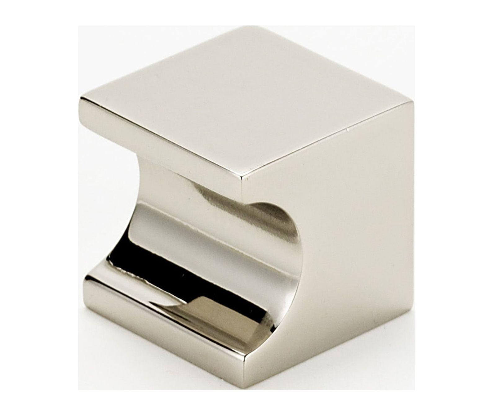 Polished Nickel Square Modern Brass Cabinet Knob