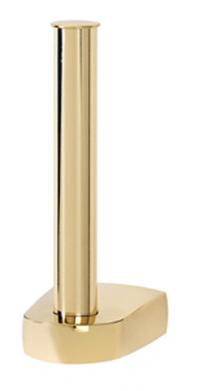 Unlacquered Brass Vertical Single Post Toilet Paper Holder