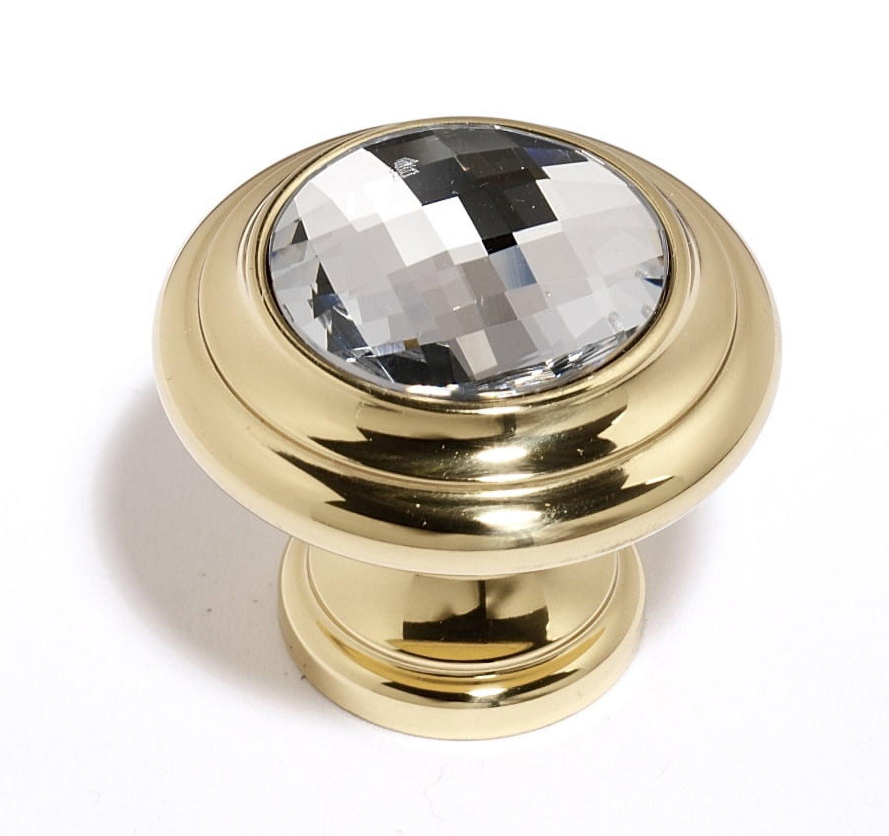 Alno C211 Solid Brass 1 1/4" Luxury Designer Swarovski Crystal Mushroom Cabinet Knob /