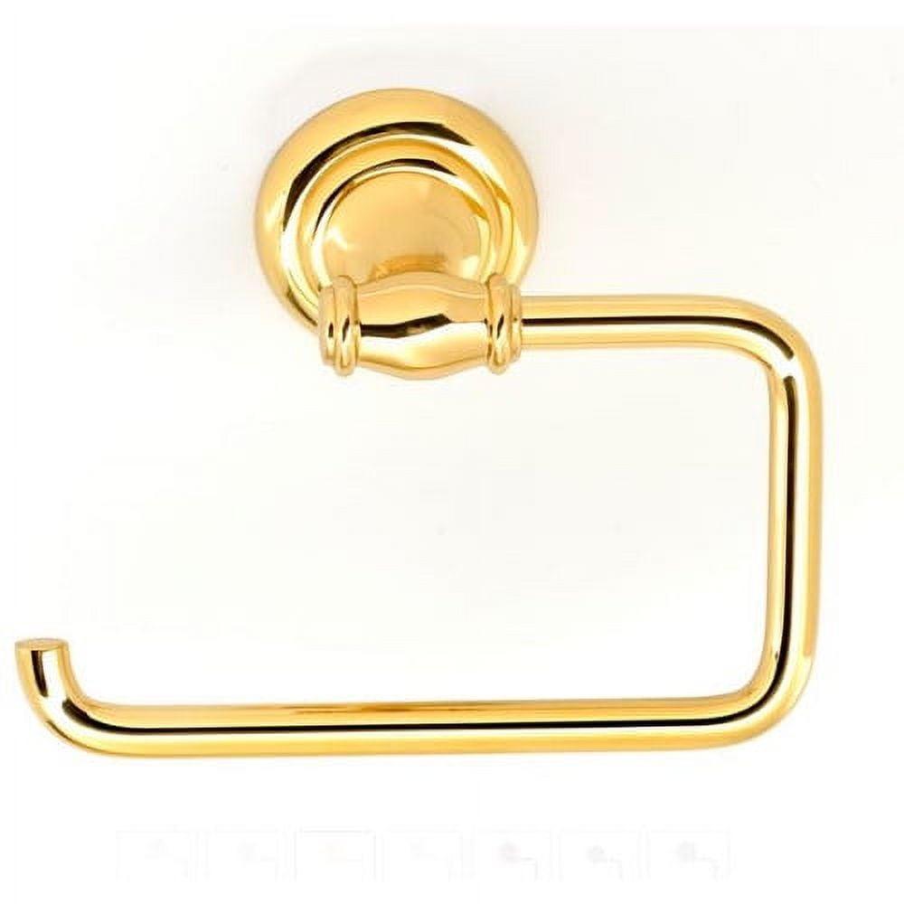 Polished Brass Wall Mounted Single Post Toilet Paper Holder