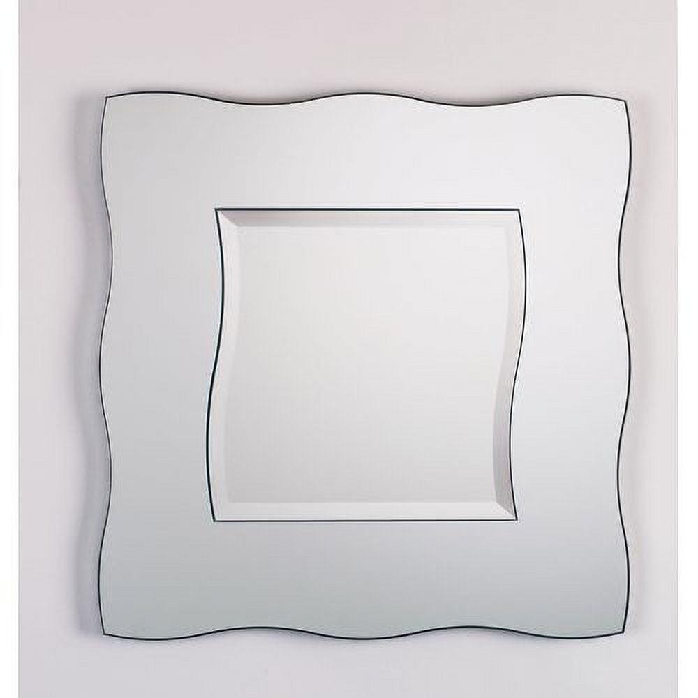 Elegant Frosted Glass Square Full-Length Vanity Mirror