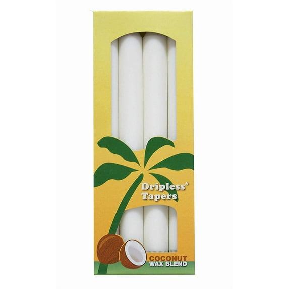 Aloha Bay White Unscented Palm Taper Candles - 4 ct