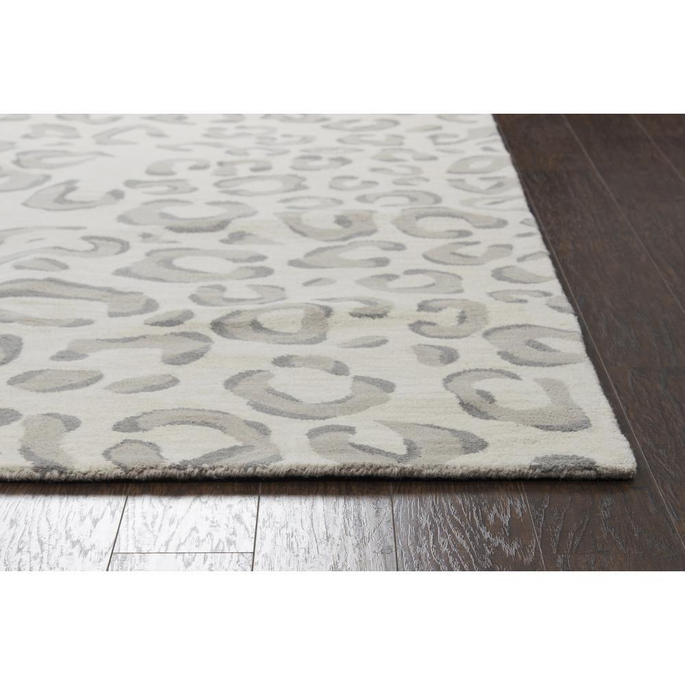 Alora Decor Liberty 9' x 12' Animal/Cheetah Gray/Ivory Hand-Tufted Area Rug