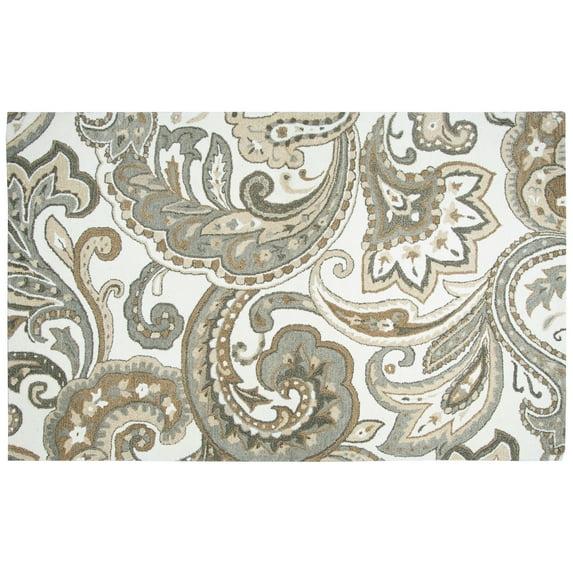 Alora Decor Makalu 5' x 8' Paisley Beige/Natural Hand-Tufted Area Rug