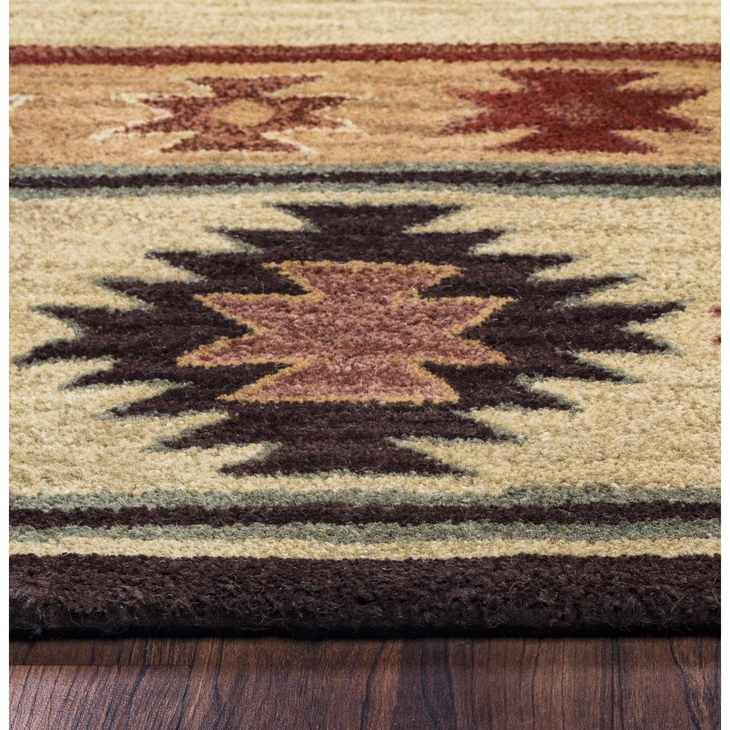 Alora Decor 8'x10' Ryder Southwest Rectangle Area Rug Khaki