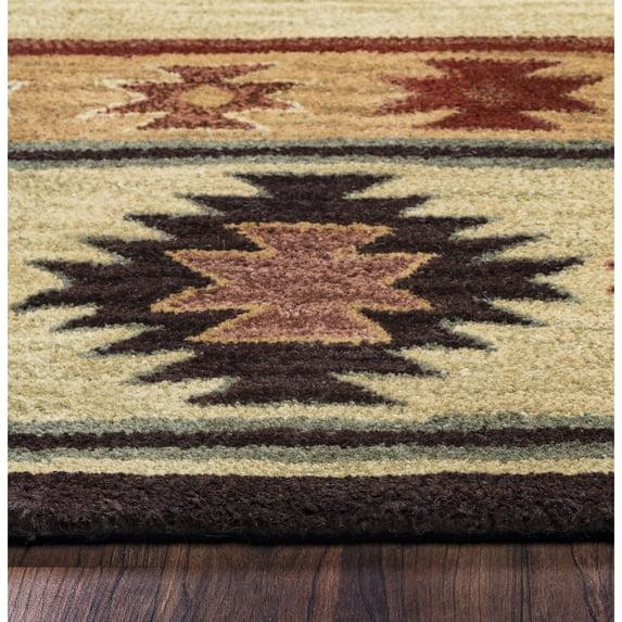 Alora Decor 8'x10' Ryder Southwest Rectangle Area Rug Khaki