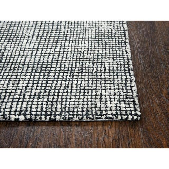 Alora Decor Storm 3' x 5' Tweed Black/Beige Hand-Tufted Area Rug