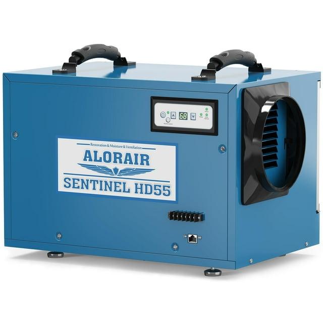Alorair Sentinal Hd55 113 pt Dehumidifier in Blue - Automatic Shut Off, Adjustable Humistat,with Drain Hose for Crawl Spaces