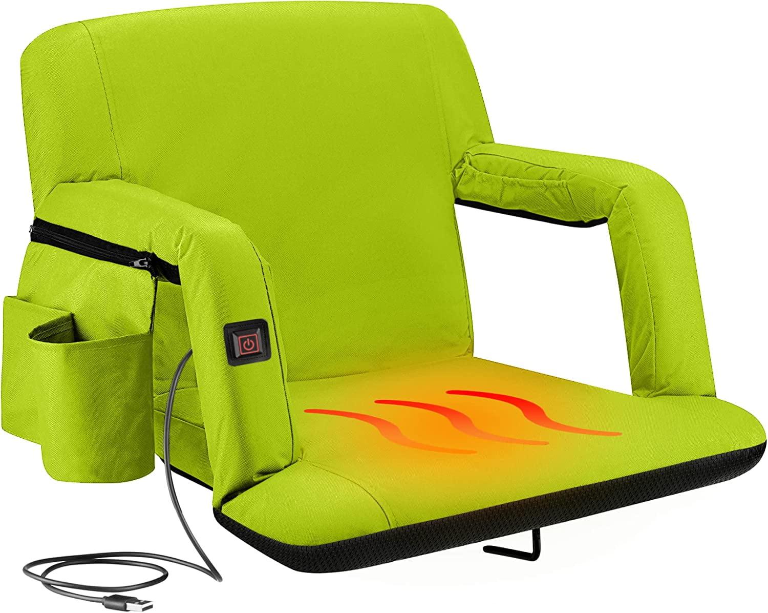 Alpcour Heated Reclining Stadium Seat with Armrests