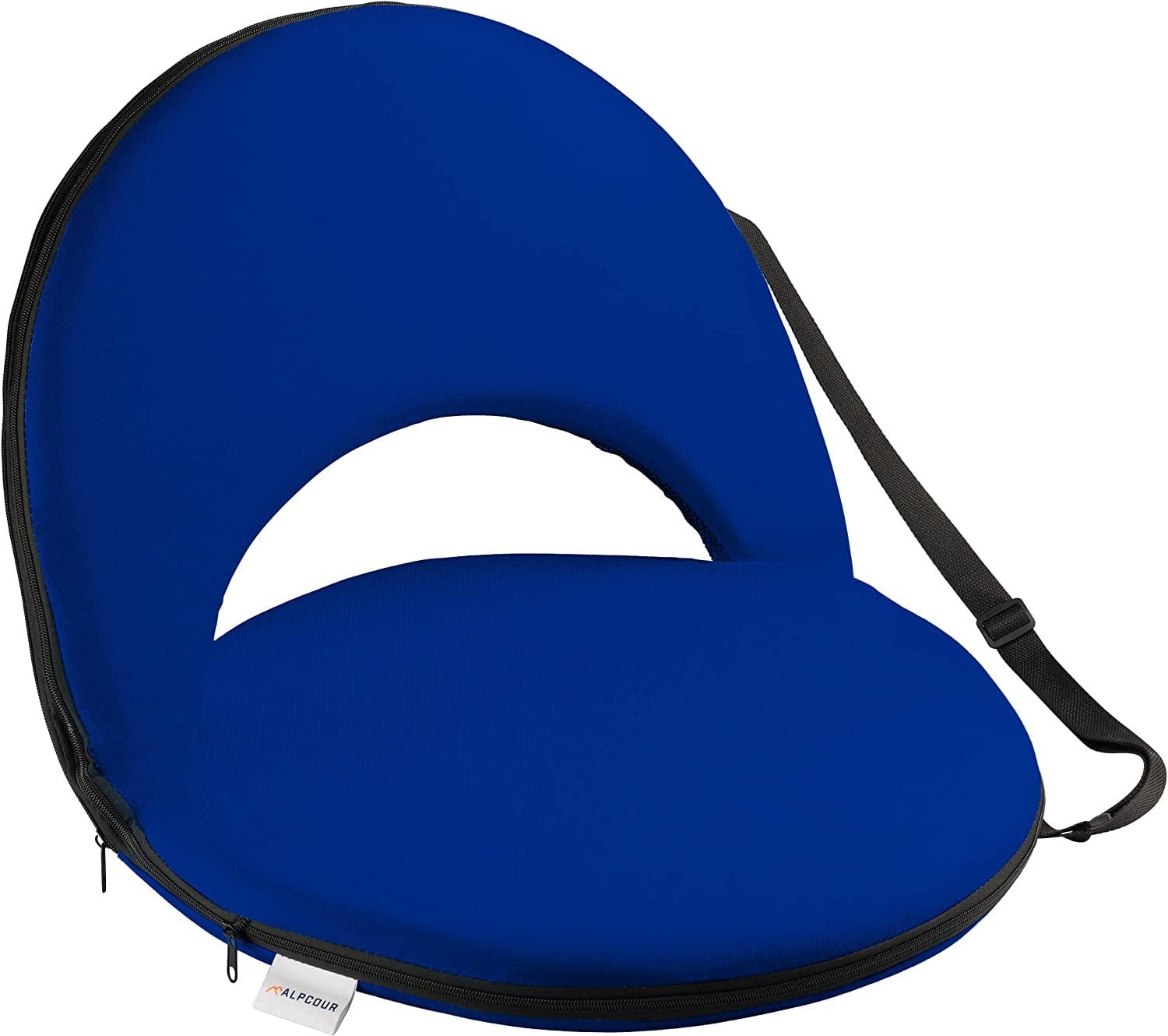 Alpcour Reclining Stadium Seat - Waterproof, 6-Position Comfort for Outdoor Use - Royal Blue