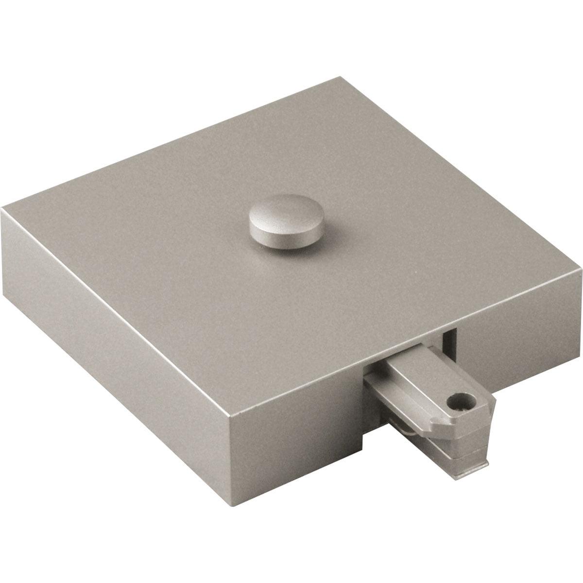 Brushed Nickel T-Bar End Feed with Canopy Cover