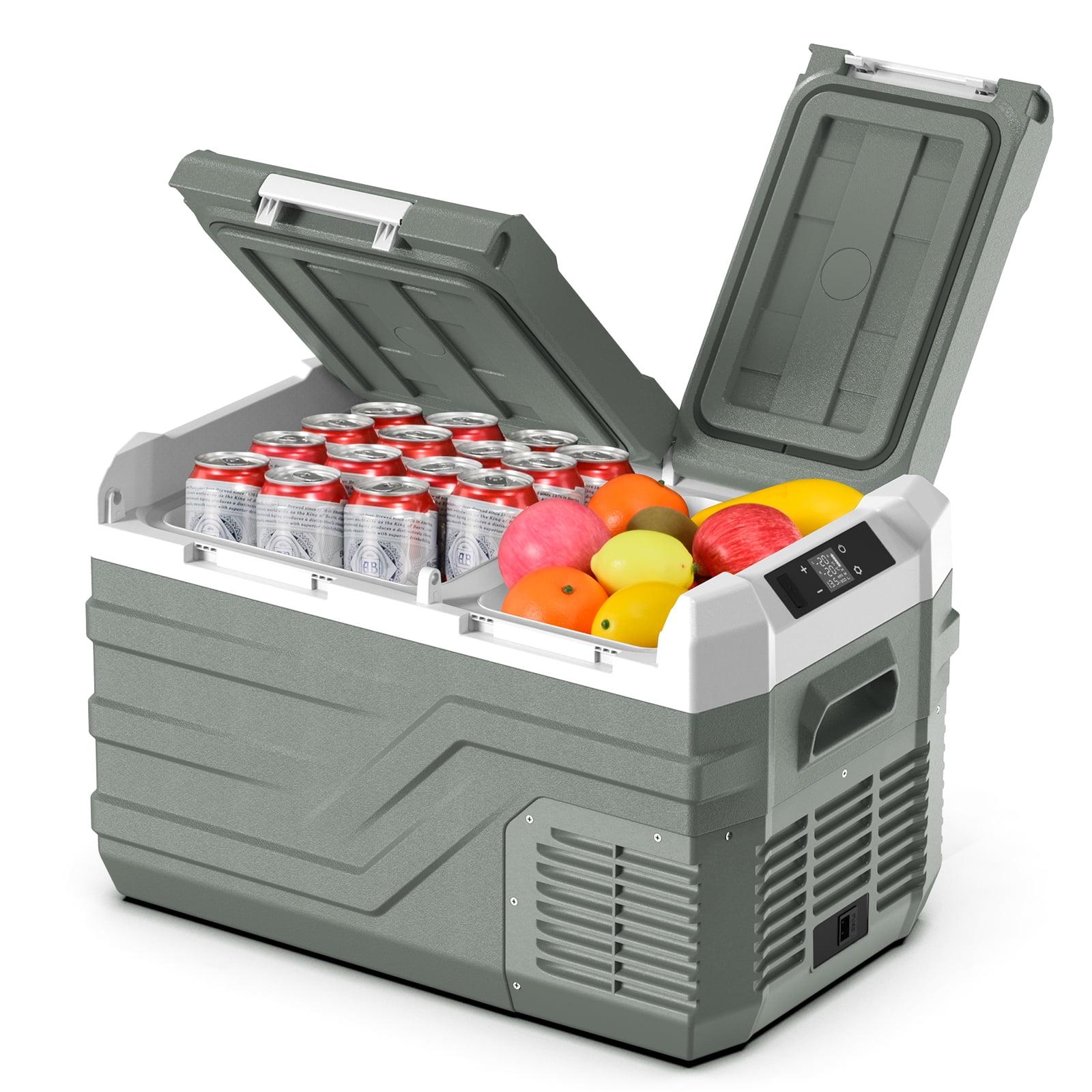 Alpicool 25Qt Dual Zone With Individual Temperature Control Car Refrigerator, 12V/24V/220V Portable Car Fridge, Large Capacity Freezing Food, Powerful Compressor Freezer and Cooler, for Outdoors and Indoors Use