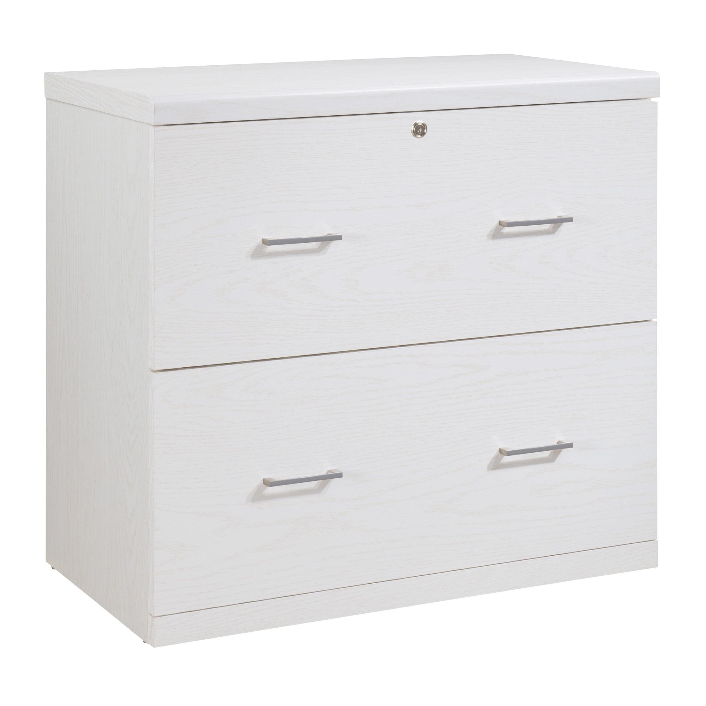 Alpine 2-Drawer Engineered Wood Lateral File with Lockdowel  in White Finish