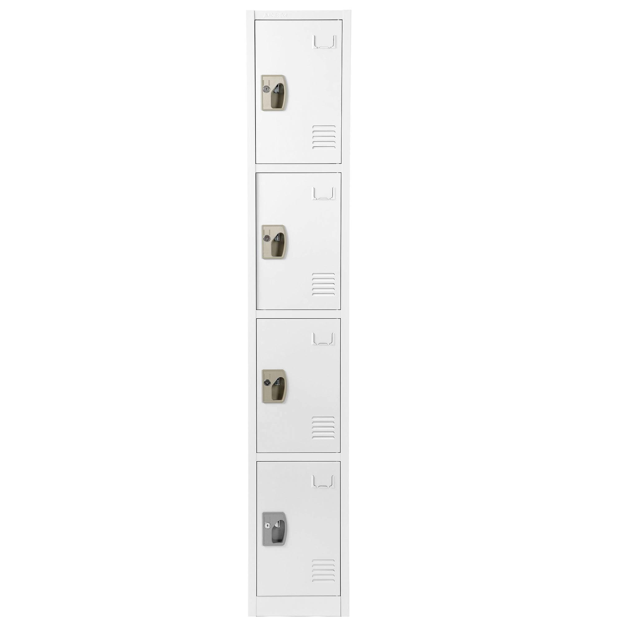 AdirOffice 12'' Wide Steel 4-Tier School and Gym Locker