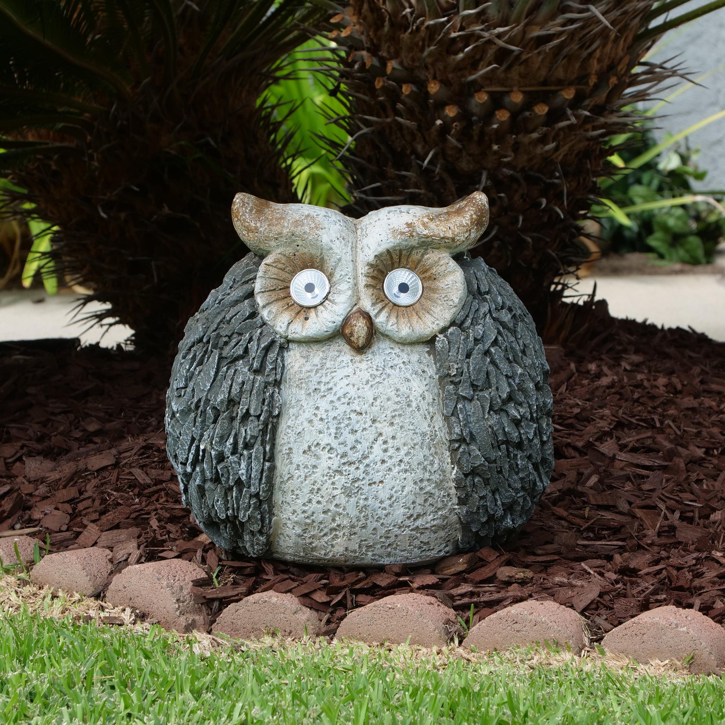 13-inch Brown Solar Powered Owl Lawn Decoration