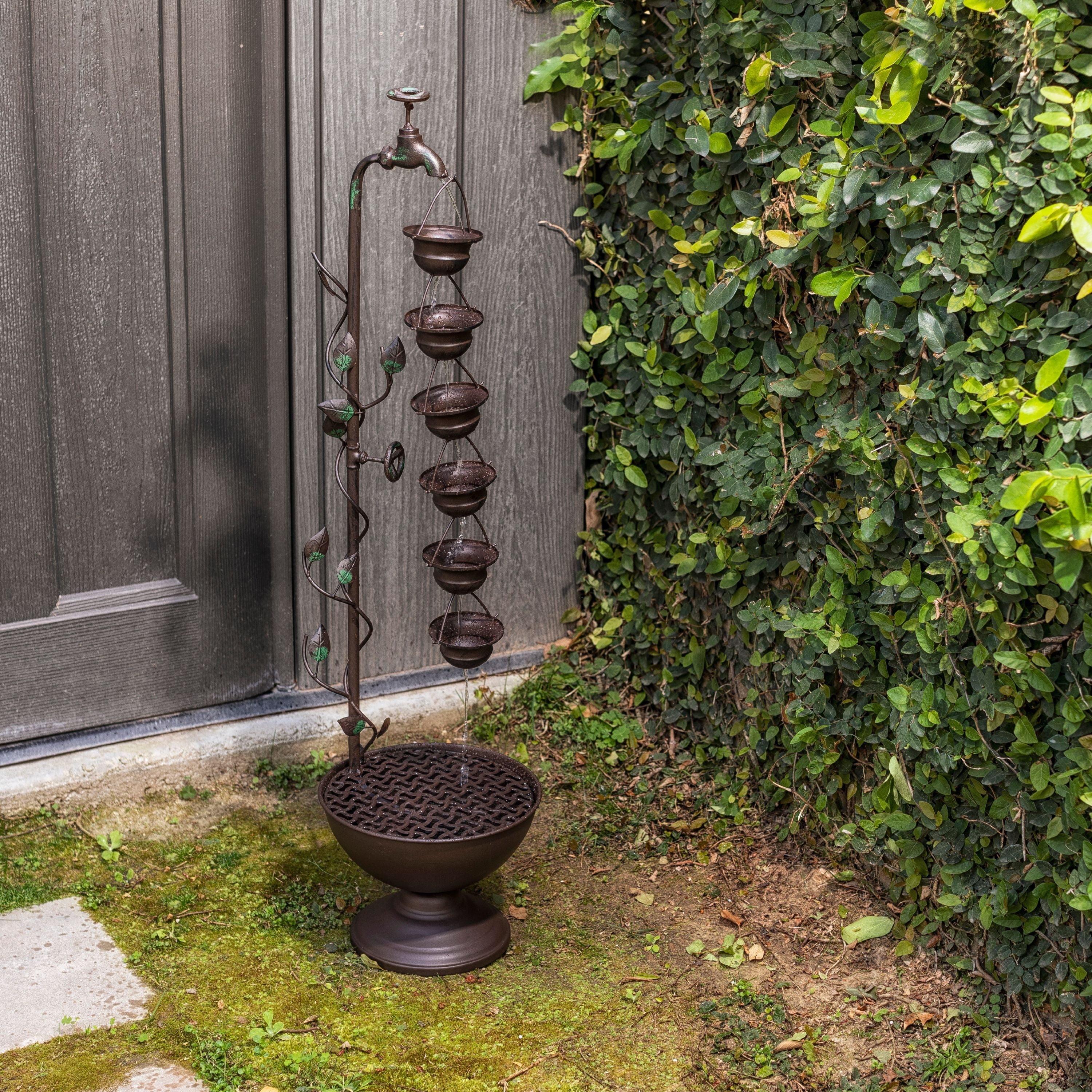 Winston Porter Gertrude Metal Weather Resistant Floor Fountain