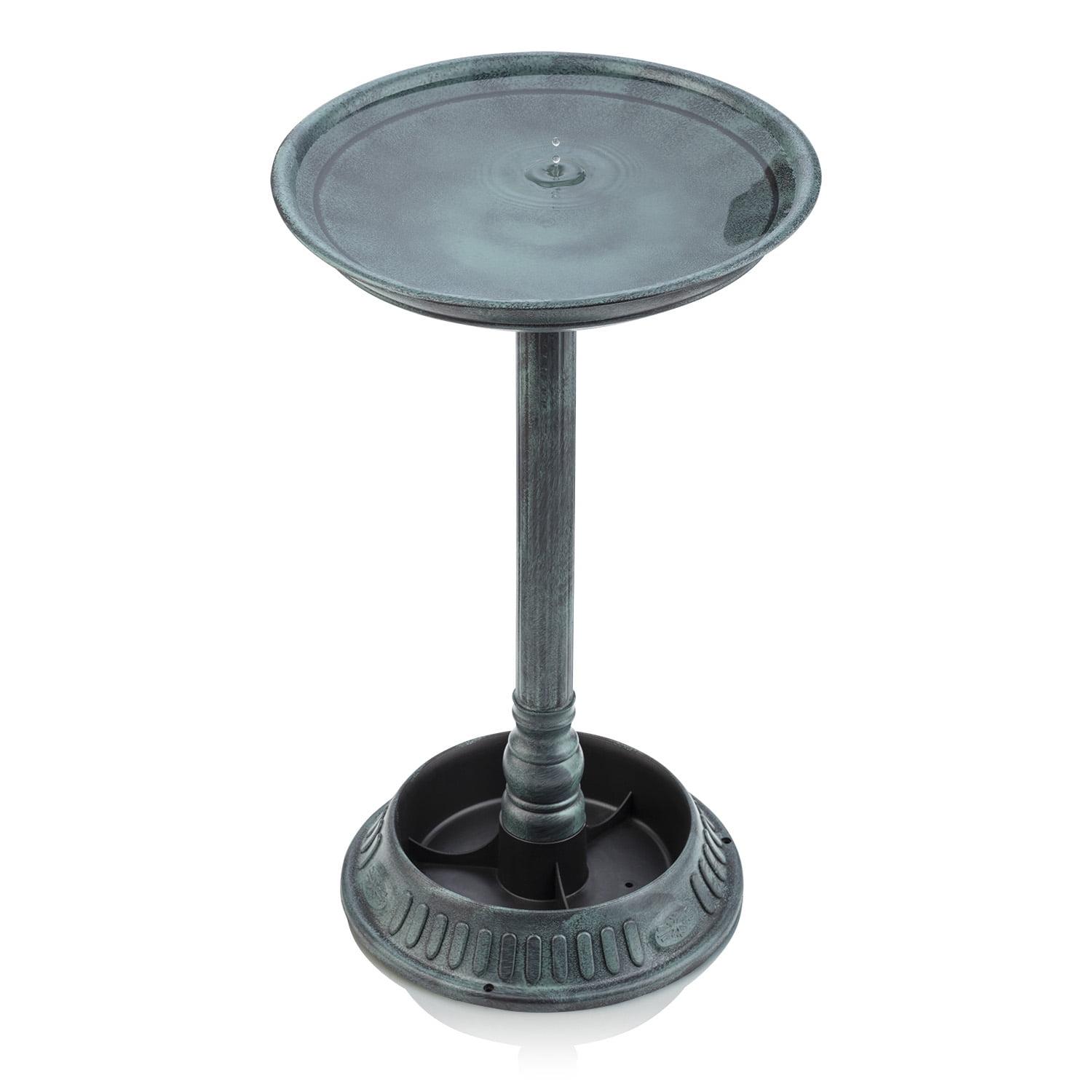 Alpine Corporation Plastic Bird Bath with Plant Adaptability, Green