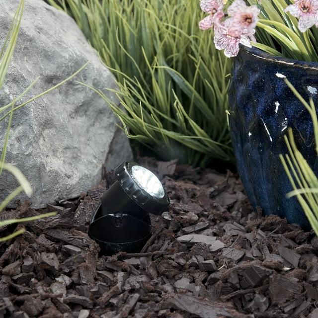 LED Submersible Light with Photocell & Transformer - Alpine Corporation: Weather-Resistant, Electric Powered Landscape Ground Spotlight