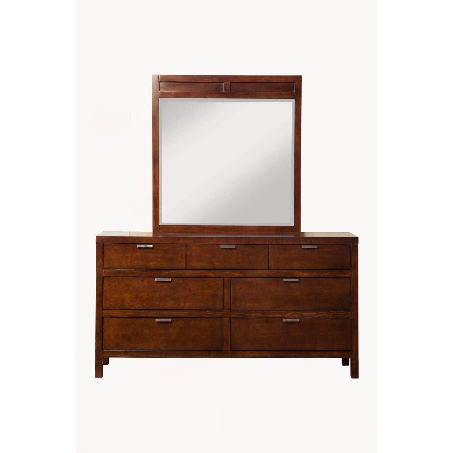 Transitional Cappuccino Brown 7-Drawer Dresser with Soft Close Feature