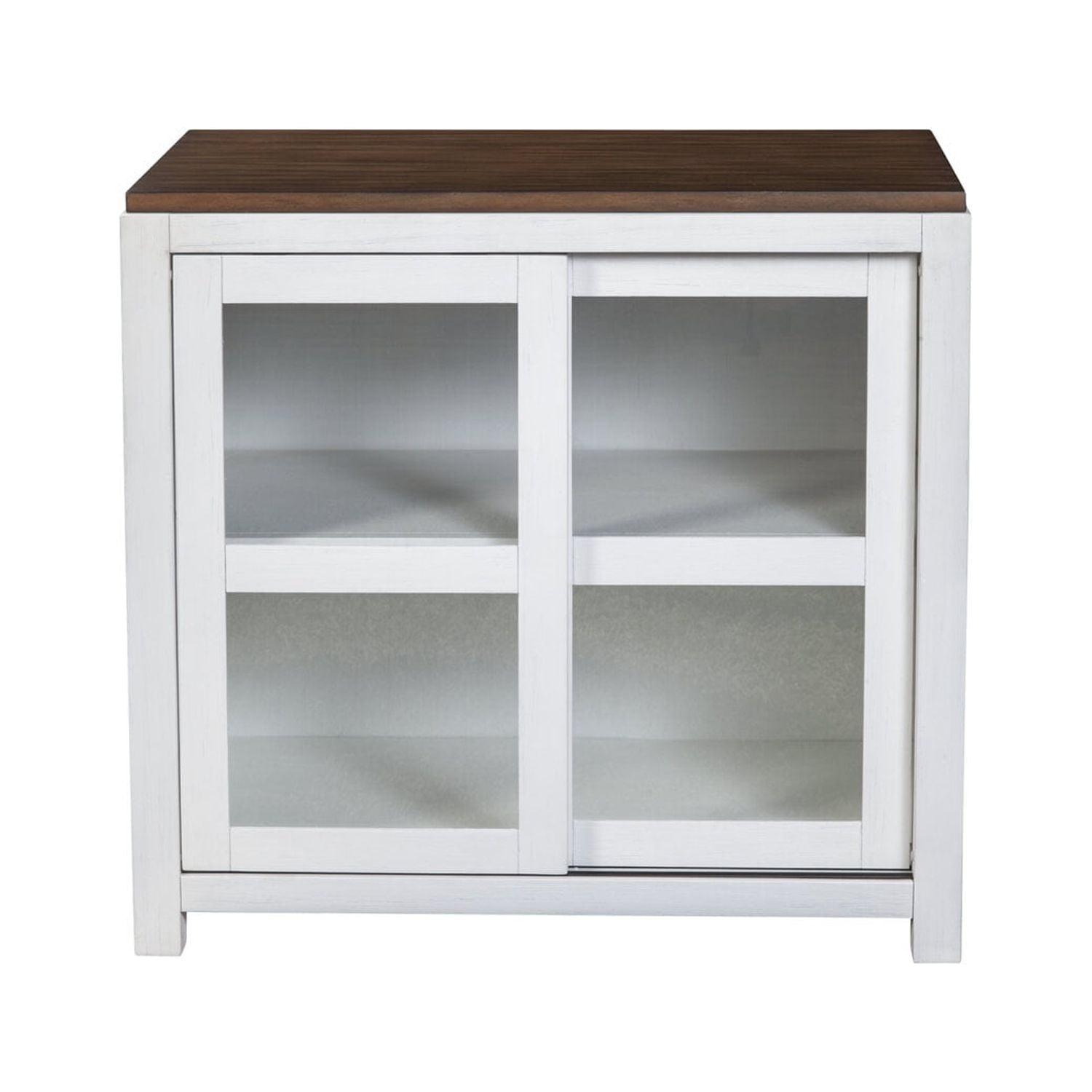 Donham Mystic Brown and White Transitional Display Cabinet