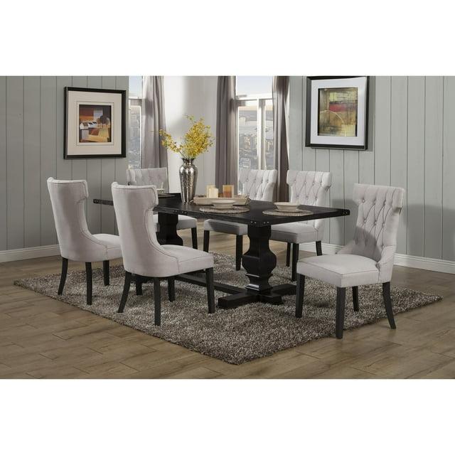 Alpine Furniture Manchester Wood Dining Table in Vintage Black
