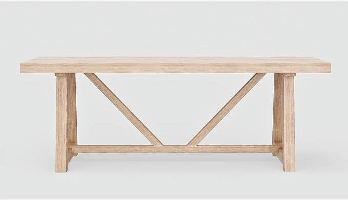 Alpine Furniture Raquel  84 in. W Rectangular Dining Table in Driftwood