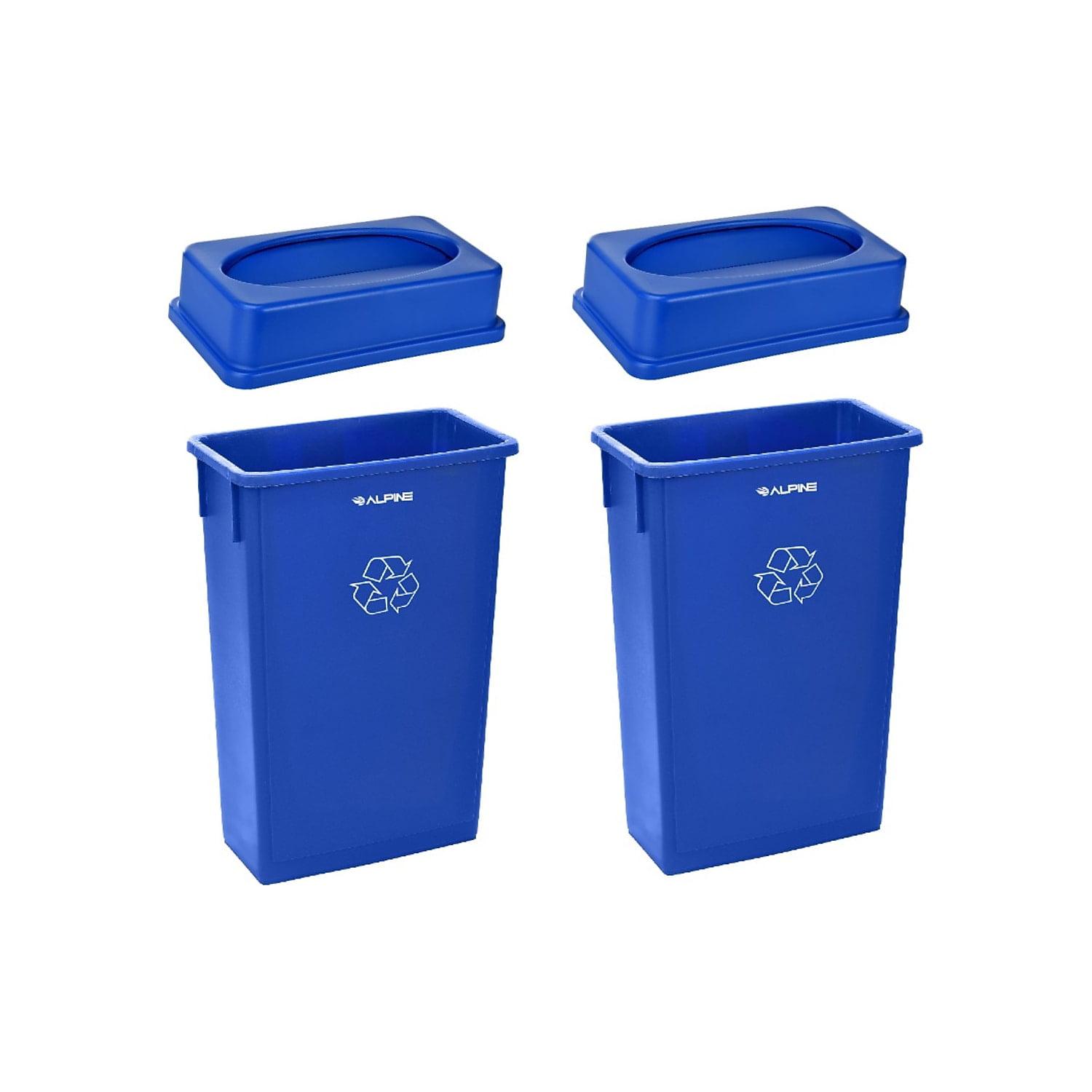 Plastic Open Recycling Bin - 23 Gallons