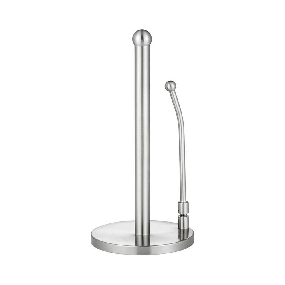 Stainless Steel Freestanding Paper Towel Holder with Retaining Arm