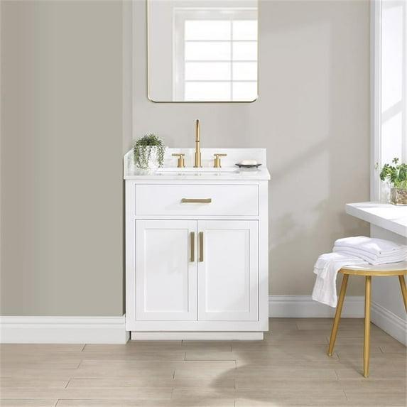 Altair 30" Single Bathroom Vanity in White without Mirror