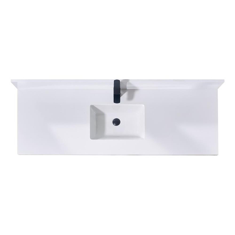 61'' Stone Single Bathroom Vanity Top with Sink